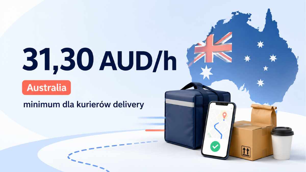 Australia ustala minimum 31,30 AUD za godzinę dla kurierów delivery
