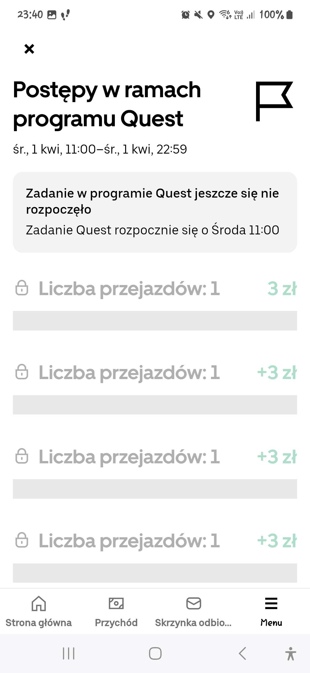 Program Quest w Uber Eats jako przykład bonusu warunkowego